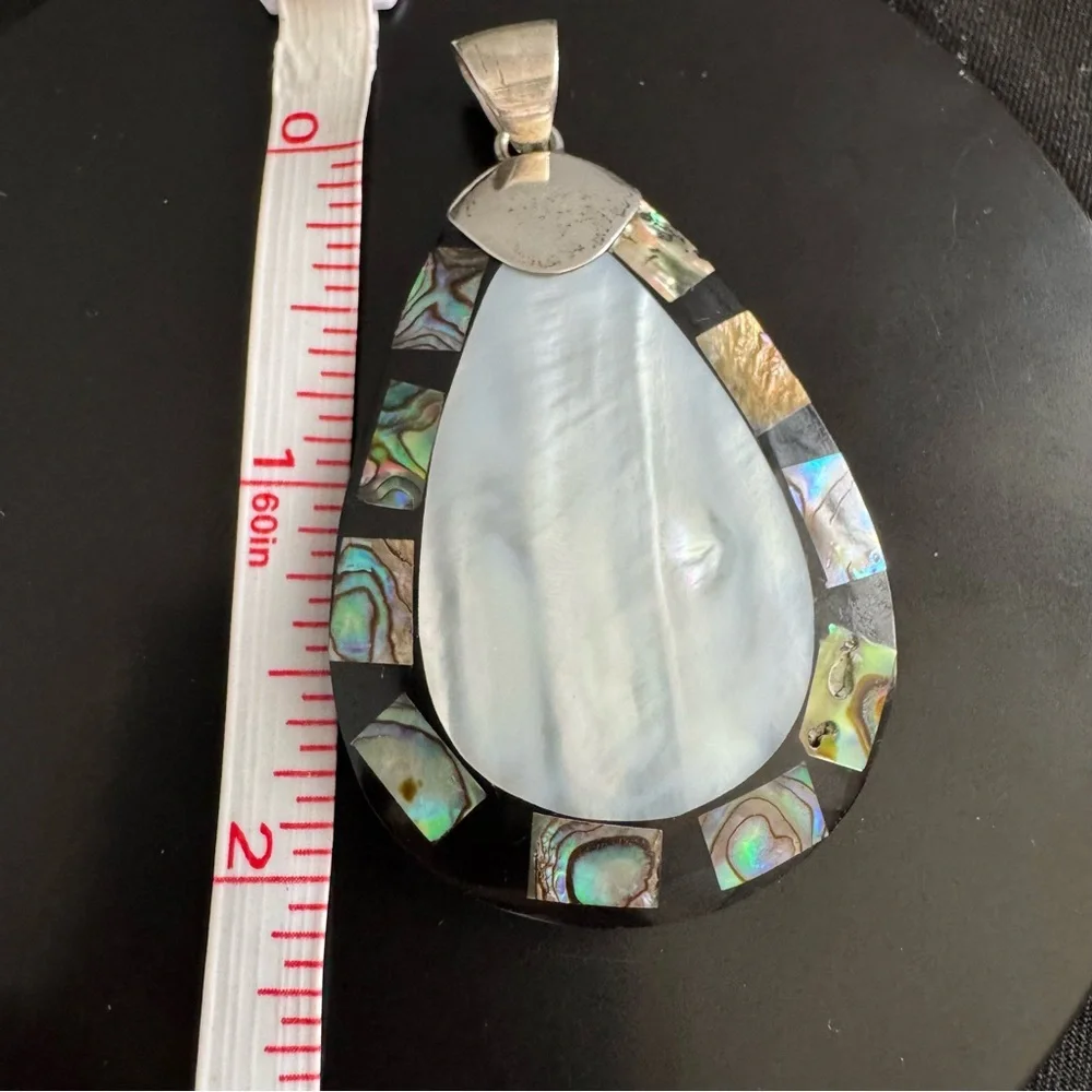 Signed Larry Sandoval Abalone Pendant